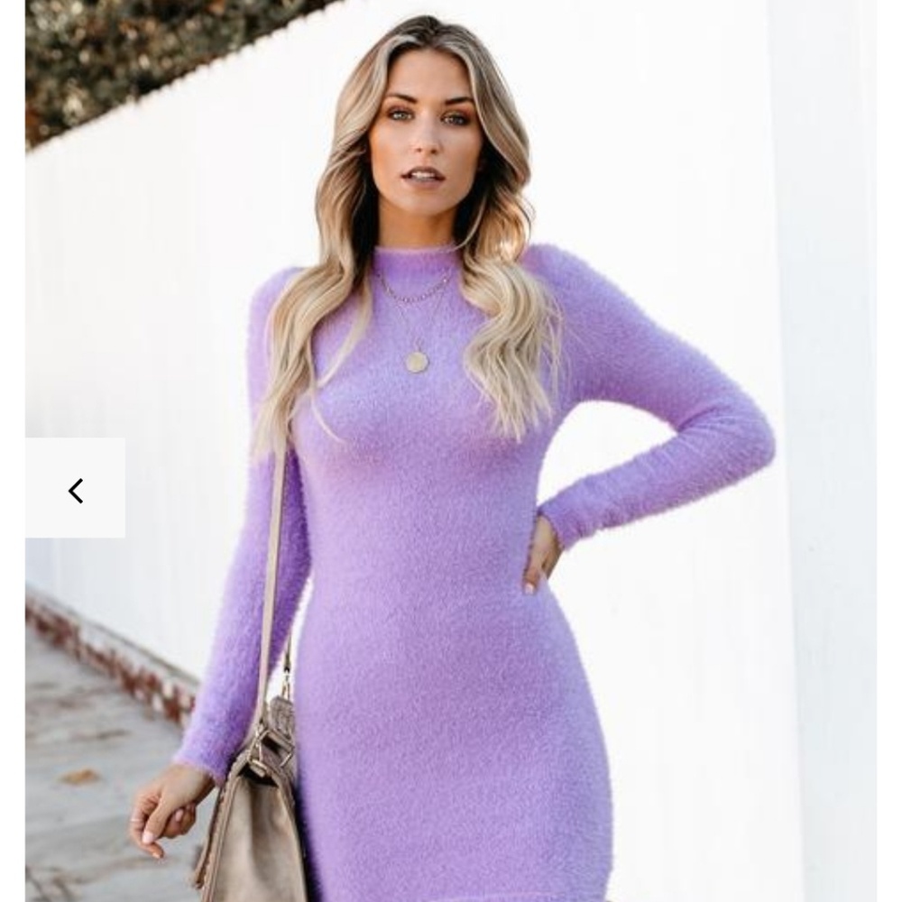 Vici lavender fuzzy dress